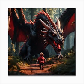 The small dragon tamer Canvas Print