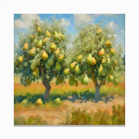 Pear Trees Canvas Print