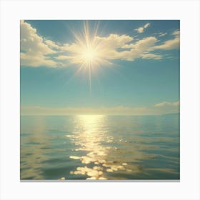 Sun Shining Over The Sea Canvas Print