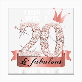 20 & Fabulous I Rose And Black Party Group Candid Photo Item Canvas Print