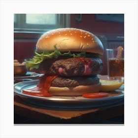 Burger 45 Canvas Print