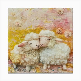 Two Sheep In Love 5 Canvas Print