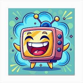 Happy Tv Cartoon Character Canvas Print