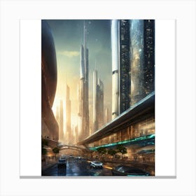 Futuristic City 1 Canvas Print