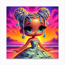 Money Girl 21 Canvas Print