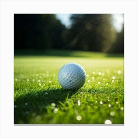 Golf Ball On Green Grass 3 Stampe su tela