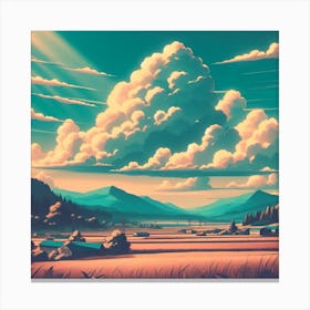 Landscape With Clouds Canvas Print