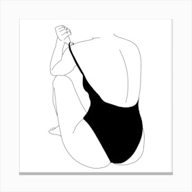 Shy One Square Canvas Print