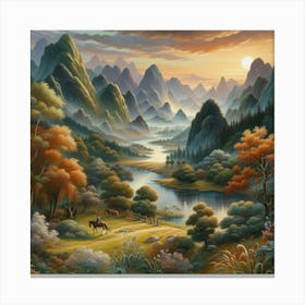 Chinese Landscape Canvas Print