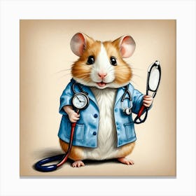 Doctor Hamster 7 Canvas Print