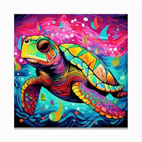 Psychedelic Turtle Canvas Print