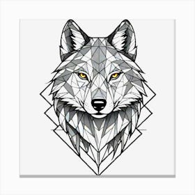 Geometric Wolf 1 Canvas Print