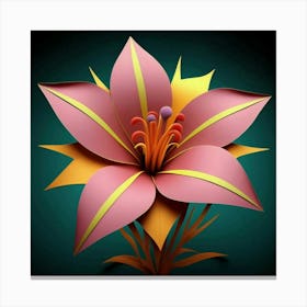 Origami Lily Canvas Print