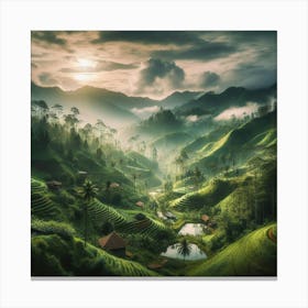 Rice Fields In Indonesia Canvas Print