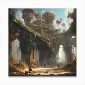 Fantasy City 50 Canvas Print