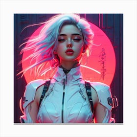 Cyberpunk Woman Canvas Print