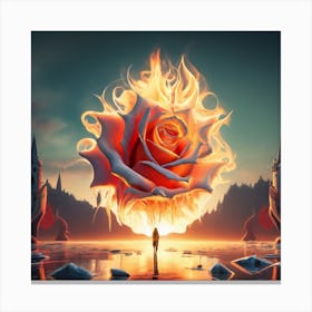 Rose Of Fire Canvas Print