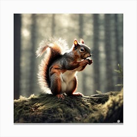 Squirrel In The Forest 227 Canvas Print