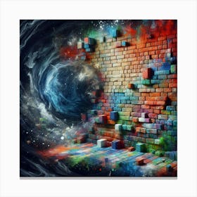 Brick Wall In Space 1 Canvas Print