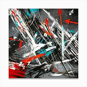 Abstract Hand Drawn Arrows And Pointers Set Collection Positioned At Various Angles Across The Canv (5) Canvas Print