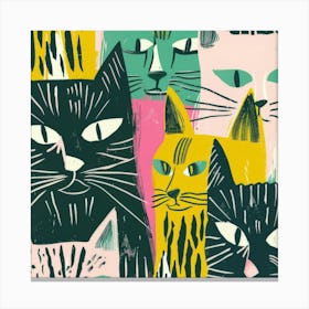 Cats On The Wall Canvas Print