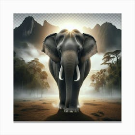 Elephant In The Forest Canvas Print