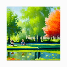 Pond In The Park 5 Canvas Print