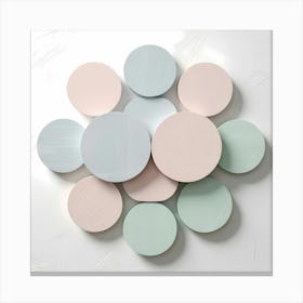 Pastel Circles Wall Art Canvas Print