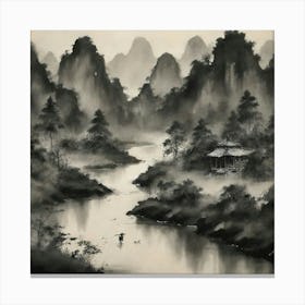 Chinese Landscape Painting 1 Canvas Print