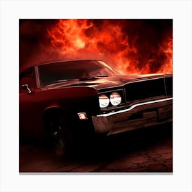 Fire And Flames Canvas Print