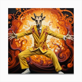 Goat In A Suit Canvas Print