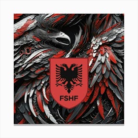 Albania National Football Team Logo Wall Art 3 Canvas Print