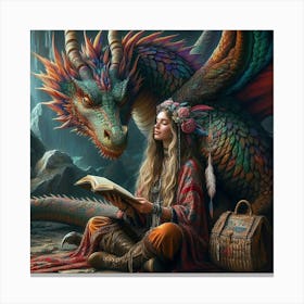 I Read to Dragons Canvas Print