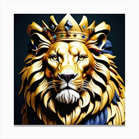 Lion With Crown Canvas Print