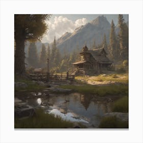 Elder Scrolls 5 Canvas Print