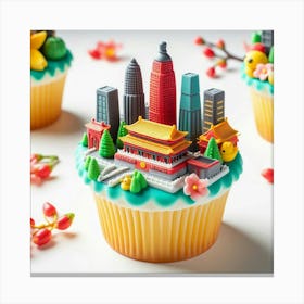 Hong Kong City Cupcakes Canvas Print