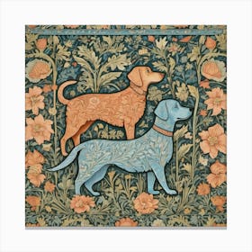 williams morris Dogs Canvas Print