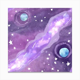 Galaxy purple 1 Canvas Print