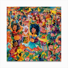 Night At The Carnival Canvas Print
