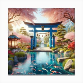 Koi Pond 3 Canvas Print