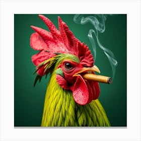 Rooster Smoking A Cigarette Lienzo