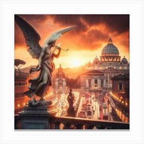 Angel In Rome Canvas Print