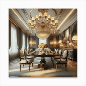 Luxury Dining Room Canvas Print