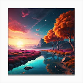 Landscape Painting 2 Canvas Print