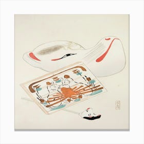 Kyosen’S Collected Illustrations Of Japanese Toys Pl 5 Canvas Print