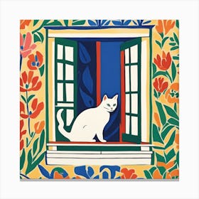 Cat In The Window 3 Canvas Print