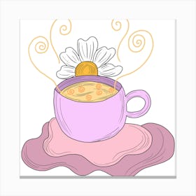 Daisy In A Cup Canvas Print