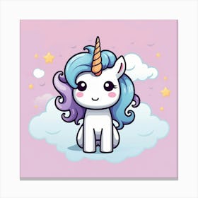 Cute Unicorn 108 Canvas Print