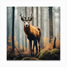Deer In The Forest 7 Canvas Print