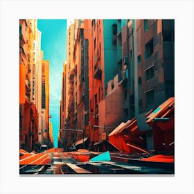 Abstract Cityscape 1 Canvas Print